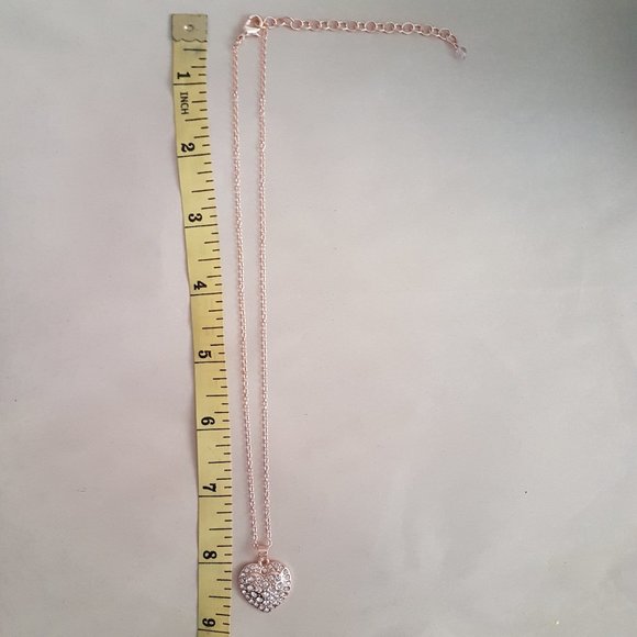 Anne Klein Stud Earrings, Heart Pendent Necklace - Picture 3 of 4